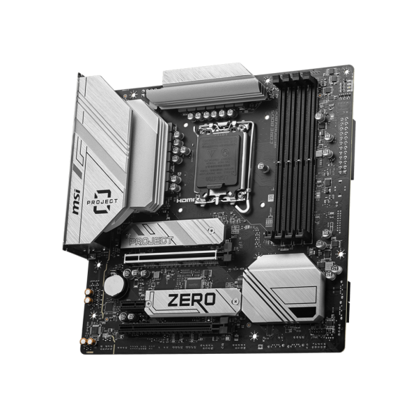 MSI MB B760M, PROJECT ZERO B760M STD LGA1700,4DDR5,2PCI-Ex16,1PCI-Ex1,2M.2,4SATA3,1USB3.2 Gen2x2,4US - Disponibile in 3-4 giorni lavorativi