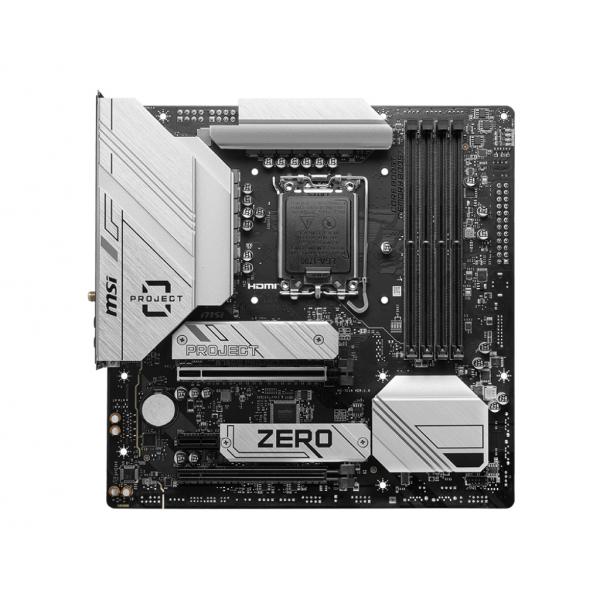 MSI MB B760M, PROJECT ZERO B760M STD LGA1700,4DDR5,2PCI-Ex16,1PCI-Ex1,2M.2,4SATA3,1USB3.2 Gen2x2,4US - Disponibile in 3-4 giorni lavorativi