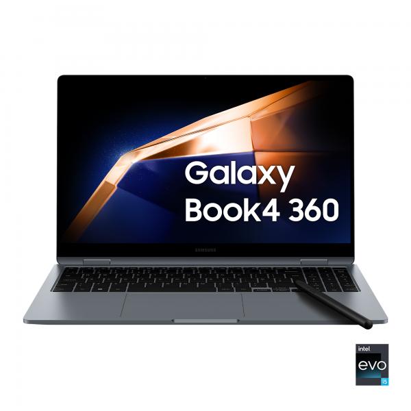 PC Notebook Nuovo Samsung Galaxy Book4 360 Intel Core 5 120U 16GB Intel Graphics 512GB 15,6 Full HD Touch Windows 11 - Disponibile in 3-4 giorni lavorativi