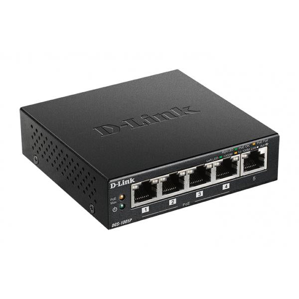 D-LINK SWITCH 5 PORTE GIGABIT POE+ DESKTOP - Disponibile in 3-4 giorni lavorativi D-Link