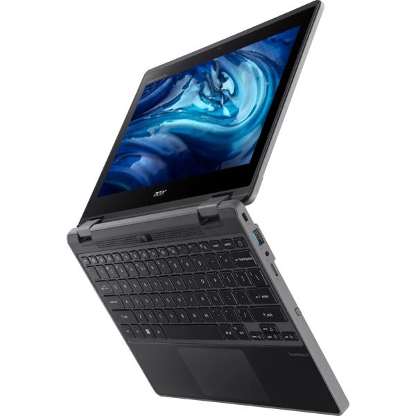 Acer TravelMate Spin B3 TMB311RN-33-TCO-P6XV Intel N N200 Ibrido (2 in 1) 29,5 cm (11.6") Touch screen HD 8 GB LPDDR5-SDRAM 256 GB SSD Wi-Fi 6E (802.11ax) Windows 11 Pro Nero - Disponibile in 6-7 giorni lavorativi