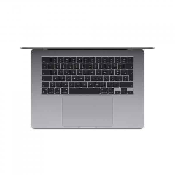 Macbook Nuovo Apple MacBook Air 15'' con Chip M3 Display Liquid Retina 15.3'' Memoria Unificata 8Gb Archiviazione SSD 256Gb Videocamera FaceTime HD 1080p Touch ID Grigio Siderale - Disponibile in 3-4 giorni lavorativi