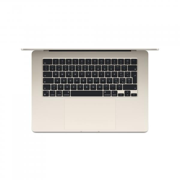 Macbook Nuovo Apple MacBook Air 15'' con chip M3 15.3'' Memoria Unificata 8Gb Archiviazione SSD 256Gb Videocamera FaceTime HD 1080p Touch ID Galassia - Disponibile in 3-4 giorni lavorativi