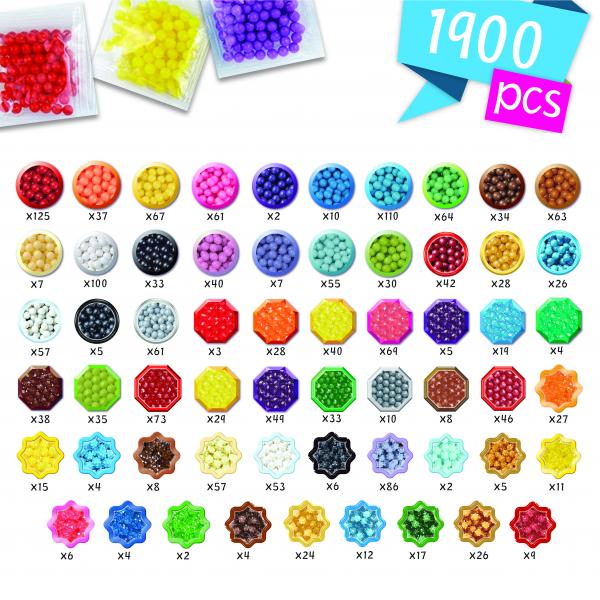 La scatola creativa 4 in 1 - AQUABEADS - 35072 - 1900 perline per creazioni spray - Disponibile in 3-4 giorni lavorativi