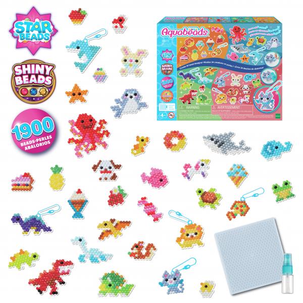 La scatola creativa 4 in 1 - AQUABEADS - 35072 - 1900 perline per creazioni spray - Disponibile in 3-4 giorni lavorativi