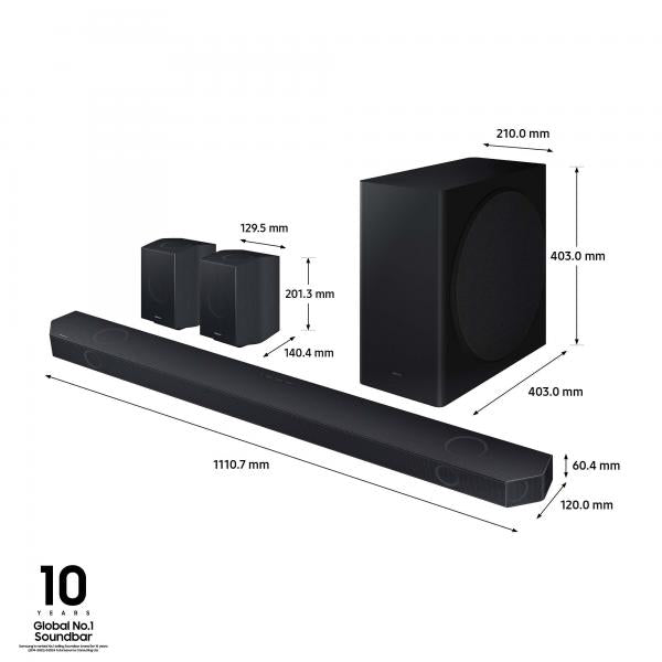 Soundbar Samsung HWQ930D Nero 540W - Disponibile in 3-4 giorni lavorativi