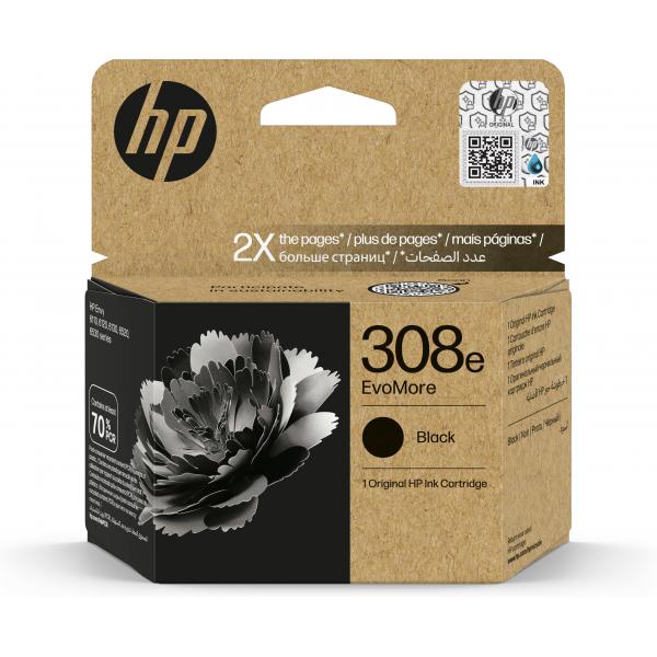 Cartuccia d'inchiostro originale HP 308e nero EvoMore (7FP22UE) per HP Envy 6110, 6120, 6130, 6520, 6530 - Disponibile in 3-4 giorni lavorativi