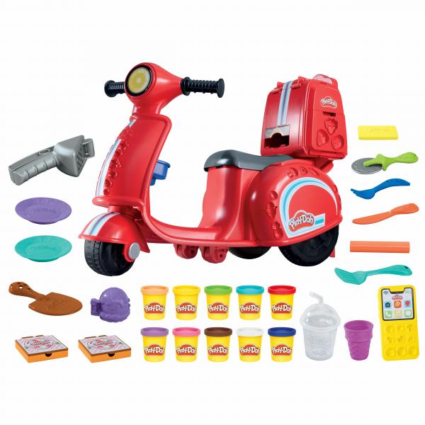 Play-Doh My Pizza Scooter, giocattoli di pasta modellabile fai-da-te per bambini - Disponibile in 3-4 giorni lavorativi