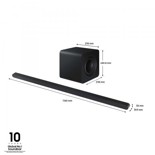 Soundbar Samsung Nero - Disponibile in 3-4 giorni lavorativi