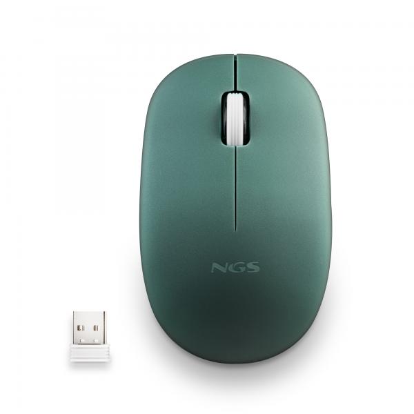 NGS Mouse Wireless Fog Pro 1000dpi 2tasti Green - Disponibile in 2-3 giorni lavorativi