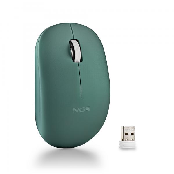 NGS Mouse Wireless Fog Pro 1000dpi 2tasti Green - Disponibile in 2-3 giorni lavorativi