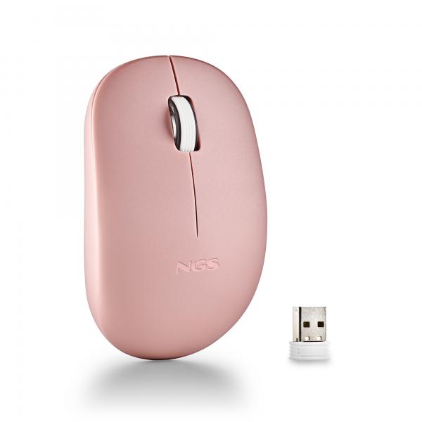 NGS Mouse Wireless Fog Pro 1000dpi 2tasti Pink - Disponibile in 2-3 giorni lavorativi