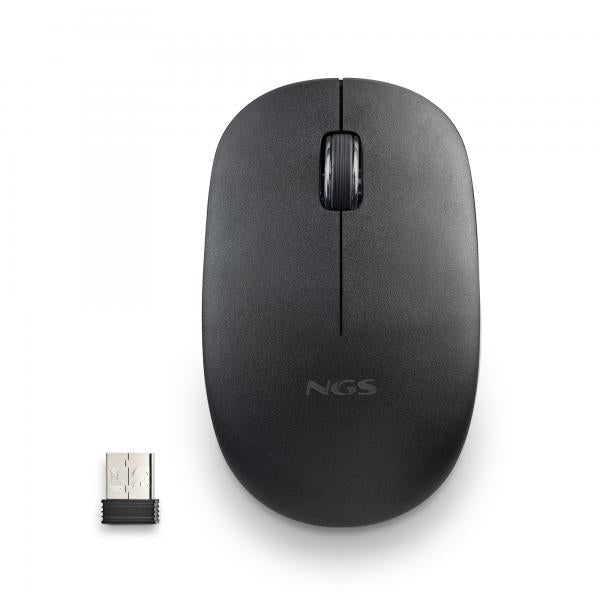 NGS Mouse Wireless Fog Pro 1000dpi 2tasti Black - Disponibile in 2-3 giorni lavorativi