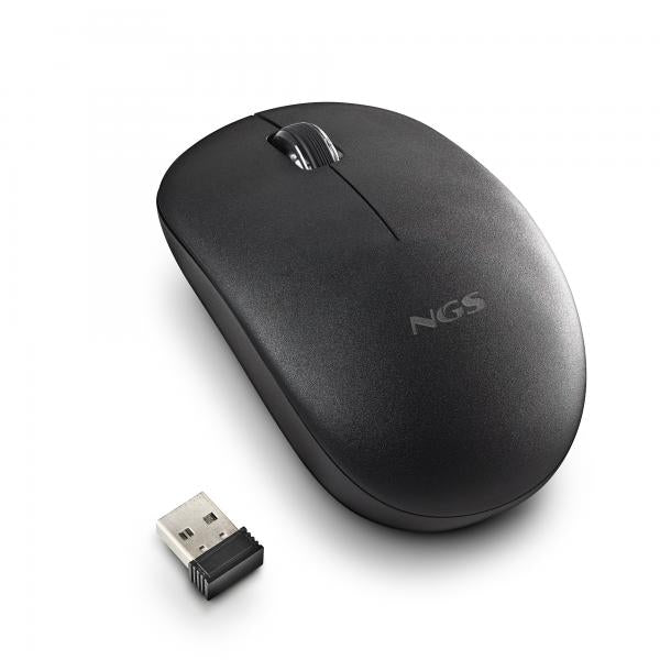 NGS Mouse Wireless Fog Pro 1000dpi 2tasti Black - Disponibile in 2-3 giorni lavorativi