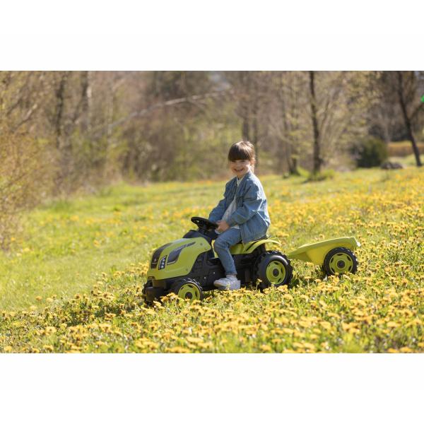 Smoby Farmer XL Pedal Tractor + Trailer - Green - Disponibile in 3-4 giorni lavorativi