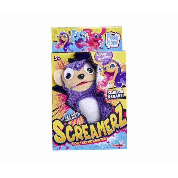 Smoby - Screamerz - Divertente peluche interattivo - Scimmia - 28 cm - Rumori quando si agita o si preme il pulsante - Disponibile in 3-4 giorni lavorativi