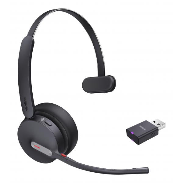 Yealink WH64 Hybrid Mono Teams Auricolare Wireless A Padiglione Ufficio Micro-USB Bluetooth Nero - Disponibile in 6-7 giorni lavorativi