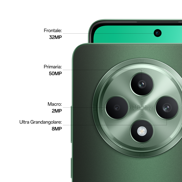 OPPO Reno 12FS 12+512GB 6.67" 5G Black Green ITA - Disponibile in 2-3 giorni lavorativi