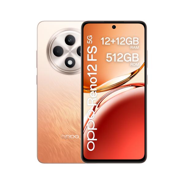 OPPO Reno 12FS 5G 12+512GB 6.67" Amber Orange ITA - Disponibile in 2-3 giorni lavorativi