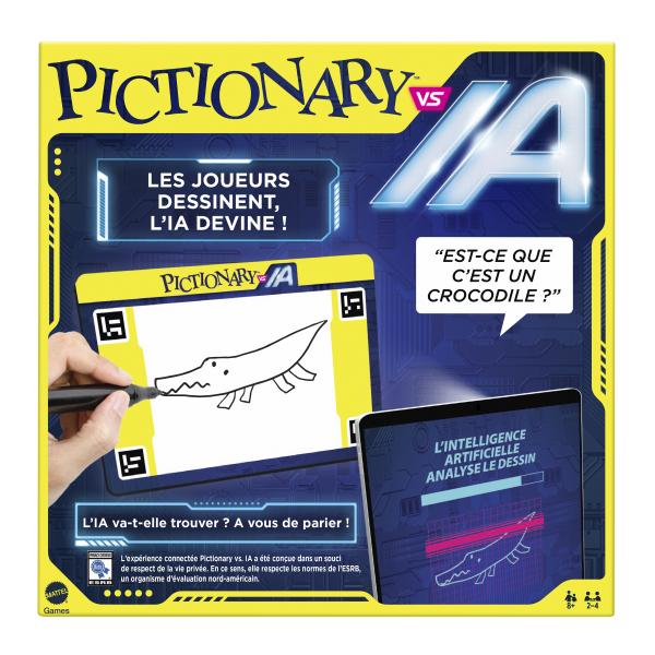 PICTIONARY VS AI Gioco per famiglie Pictionary Vs Intelligenza Artificiale - per bambini e adulti - da 2 a 4 giocatori MATTEL GAMES HYH76 - Disponibile in 3-4 giorni lavorativi