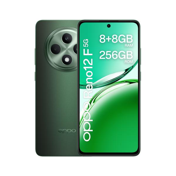 OPPO Reno 12F 5G 8+256GB 6.67" Black Green ITA - Disponibile in 2-3 giorni lavorativi