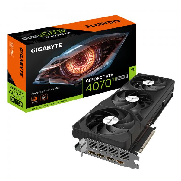 GIGABYTE GeForce RTX 4070 Ti SUPER WINDFORCE MAX OC NVIDIA GeForce RTX 4070 Ti SUPER 16 GB GDDR6X - Disponibile in 6-7 giorni lavorativi