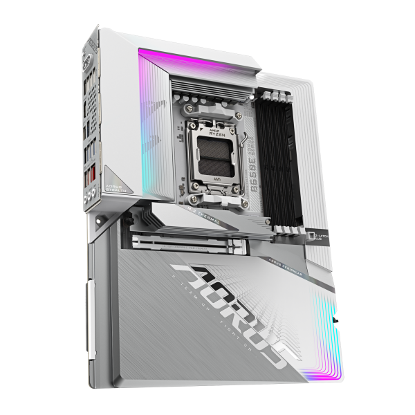 GIGABYTE Scheda Madre B650E AORUS STEALTH ICE - Supporta CPU AMD Ryzen 9000, VRM a 12+2+2 fasi, fino a 8000MHz DDR5 (OC), 1xPCIe 5.0 M.2 + 3xPCIe 4.0 M.2, Wi-Fi 7, LAN 2.5GbE, USB 3.2 Gen 2x2 - Disponibile in 6-7 giorni lavorativi