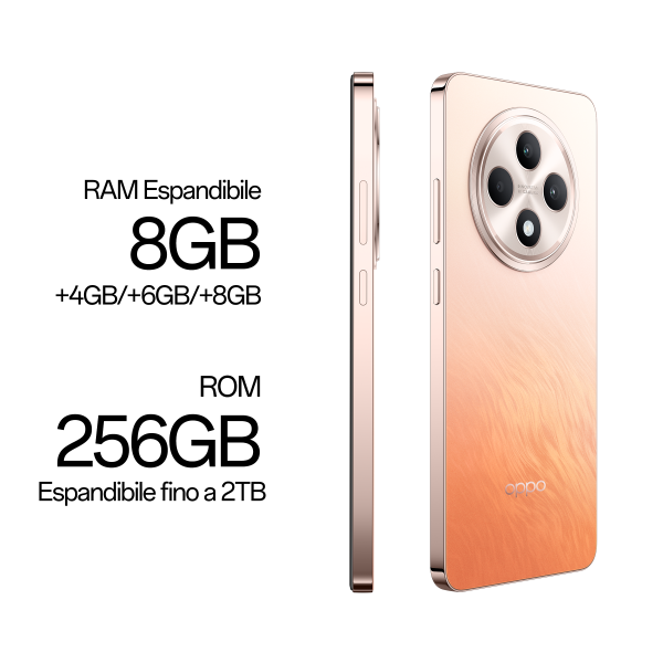 OPPO Reno 12F 4G 8+256GB 6.67" Amber Orange ITA - Disponibile in 2-3 giorni lavorativi