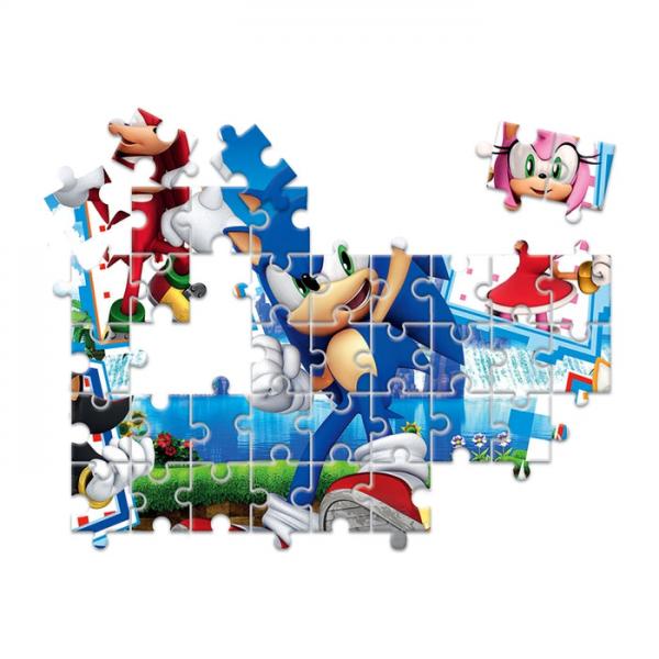 Clementoni - Edukit - Sonic - Scatola didattica 4 in 1 - 2 puzzle, 1 promemoria, 1 set da 6 cubi - Made in Italy - Dai 4 anni in su - Disponibile in 3-4 giorni lavorativi