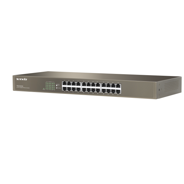 SWITCH TENDA TEG1024G 24P GIGABIT 10/100/1000 RJ45 UNAMANAGED RACK - Disponibile in 3-4 giorni lavorativi