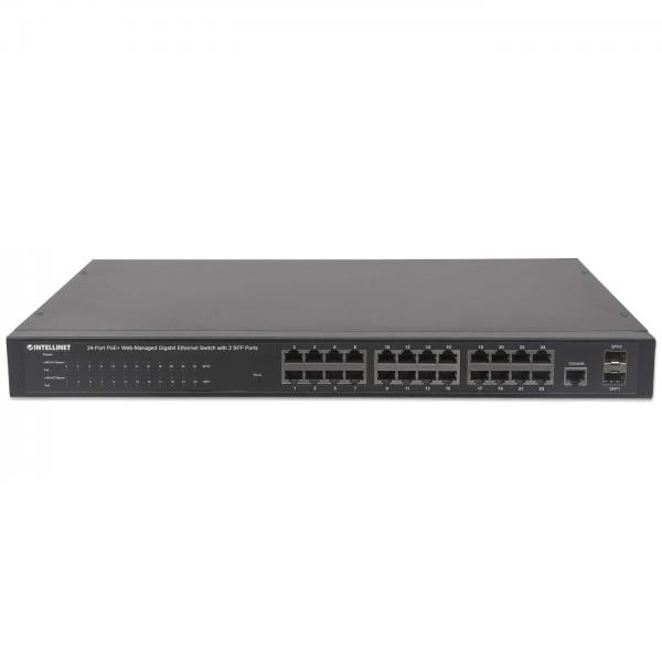 Intellinet 560559 switch di rete Gigabit Ethernet (10/100/1000) Supporto Power over Ethernet (PoE) Nero - Disponibile in 6-7 giorni lavorativi