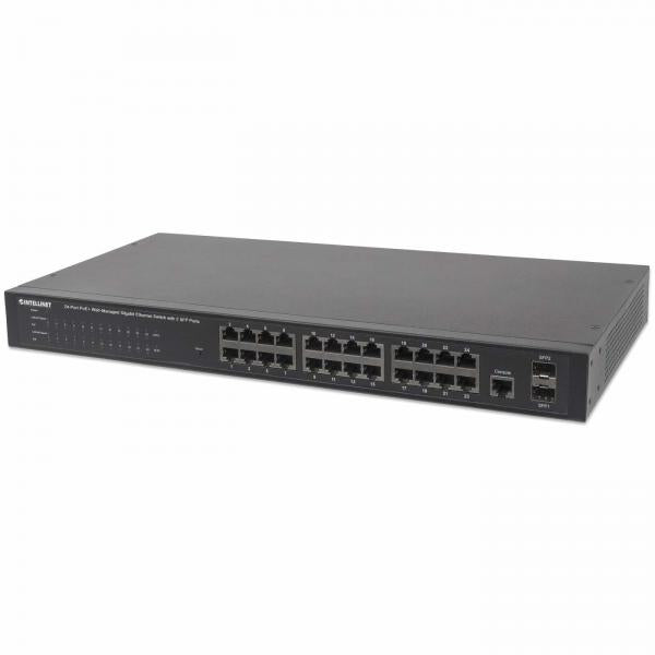 Intellinet 560559 switch di rete Gigabit Ethernet (10/100/1000) Supporto Power over Ethernet (PoE) Nero - Disponibile in 6-7 giorni lavorativi