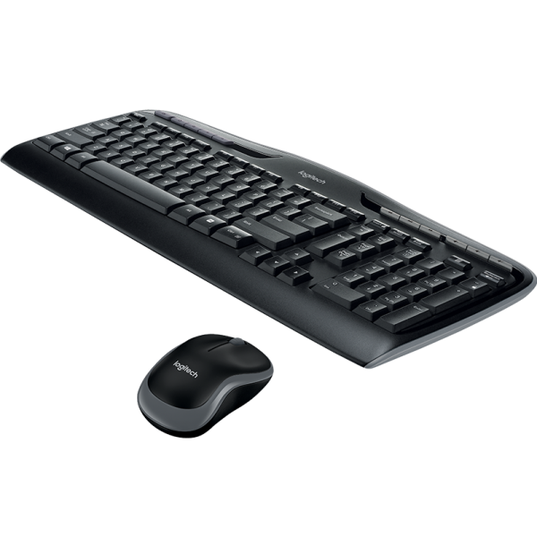 Logitech Wireless Combo MK330 - Set mouse e tastiera - senza fili - 2.4 GHz - QWERTY - Nordico - nero - Disponibile in 3-4 giorni lavorativi
