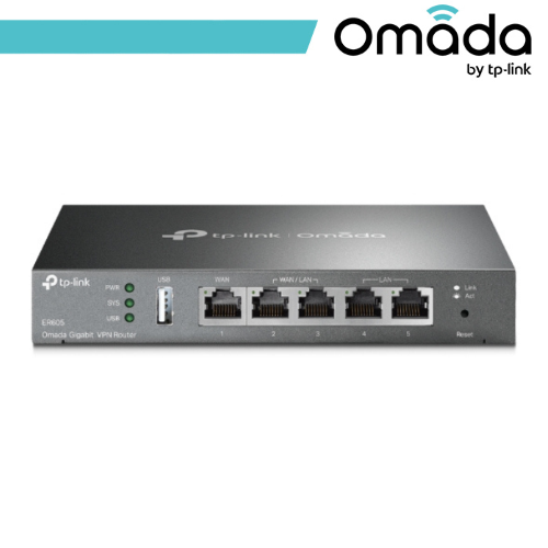 Omada Router Gateway VPN Gigabit Multi-WAN SafeStream - ER605 - Disponibile in 3-4 giorni lavorativi