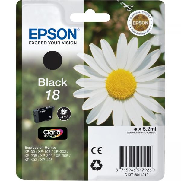 EPSON 18 CARTUCCIA INKJET NERO - Disponibile in 3-4 giorni lavorativi Epson