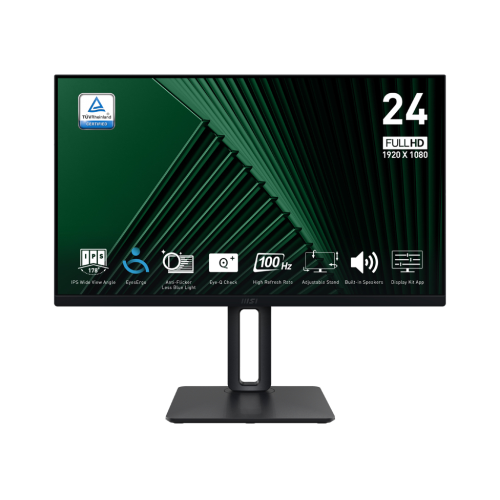 MONITOR MSI 23,8" H/DP/V 100HZ PIVOT MM PRO MP245PG 1MS 16:9 EPEAT PIVOT BK - Disponibile in 3-4 giorni lavorativi