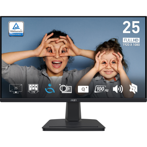 MONITOR MSI 24,5" HDMI VGA BK MM 100HZ MSI PRO MP251 1MS FHD BLACK 16:9 - Disponibile in 3-4 giorni lavorativi