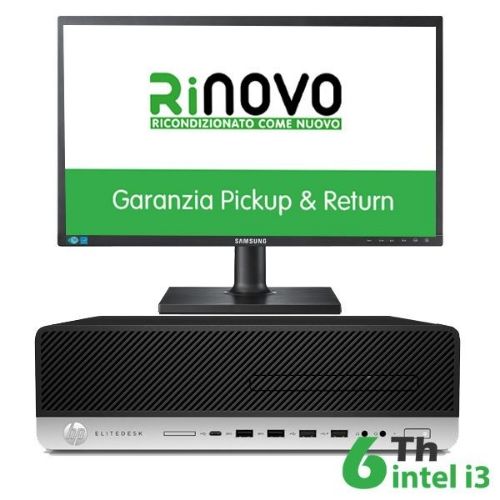 PC Desktop ricondizionato BUNDLE PC HP RINOVO REFURBISHED 600-800 G3 RNBUNDLE21 SFF i3-6x00 8GB SSD NEW 240GB W10P + MONITOR SAMSUNG 22" - Disponibile in 3-4 giorni lavorativi