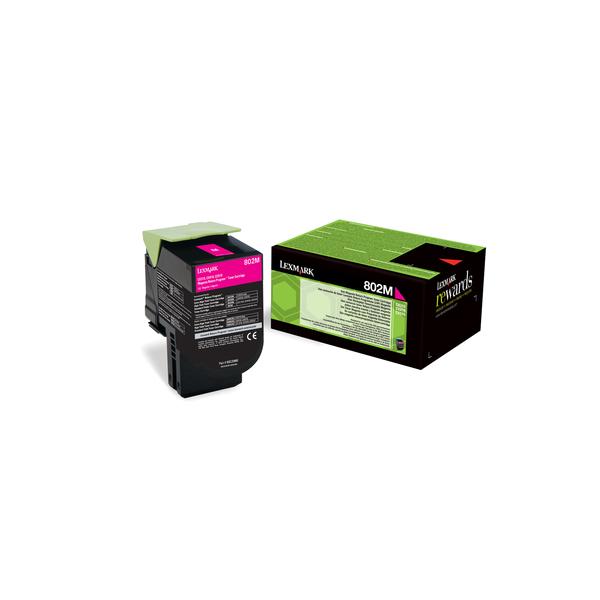 LEXMARK 802M TONER MAGENTA PER CX410DE/ CX410DTE e CX410E - Disponibile in 3-4 giorni lavorativi Lexmark