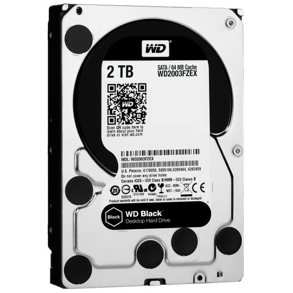 HD WD SATA3 2TB 3.5" BLACK 7200 RPM 64mb cache - WD2003FZEX - Disponibile in 3-4 giorni lavorativi