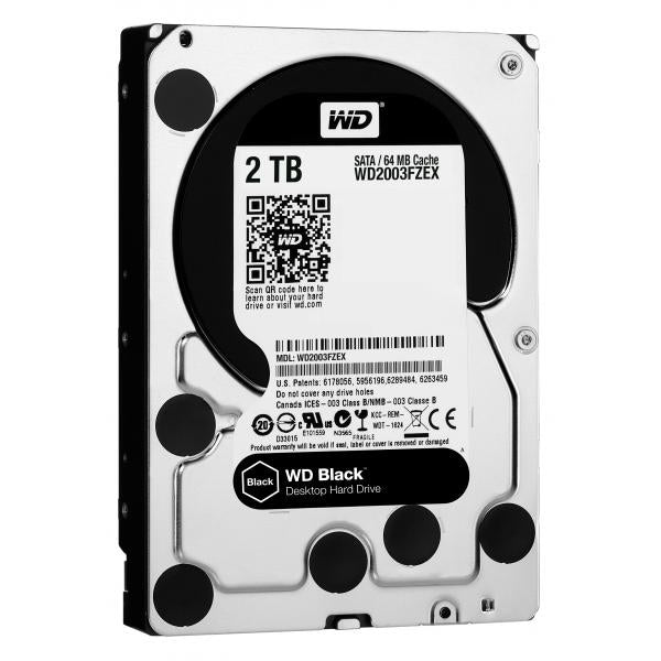 HD WD SATA3 2TB 3.5" BLACK 7200 RPM 64mb cache - WD2003FZEX - Disponibile in 3-4 giorni lavorativi