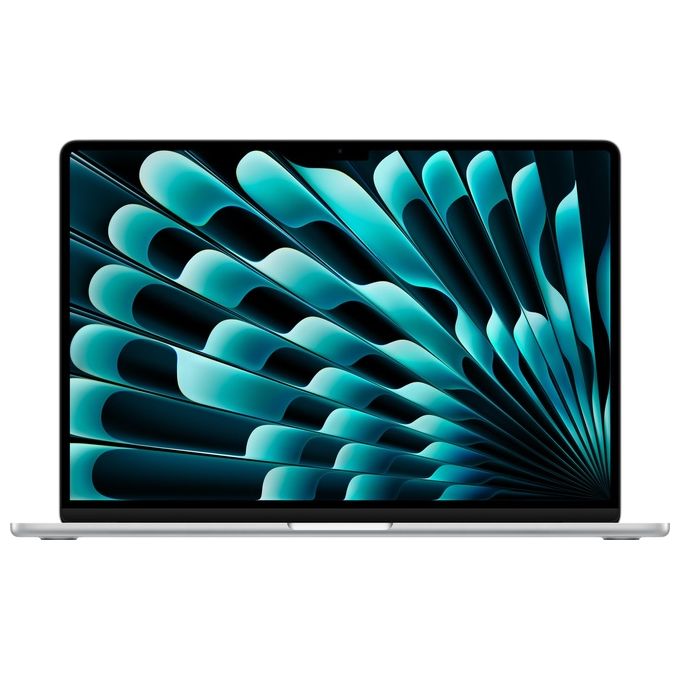 Macbook Nuovo Apple MacBook Air 15'' con Chip M3 Display Liquid Retina 15.3'' Memoria Unificata 16Gb Archiviazione SSD 512Gb Videocamera FaceTime HD 1080p Touch ID Argento - Disponibile in 3-4 giorni lavorativi