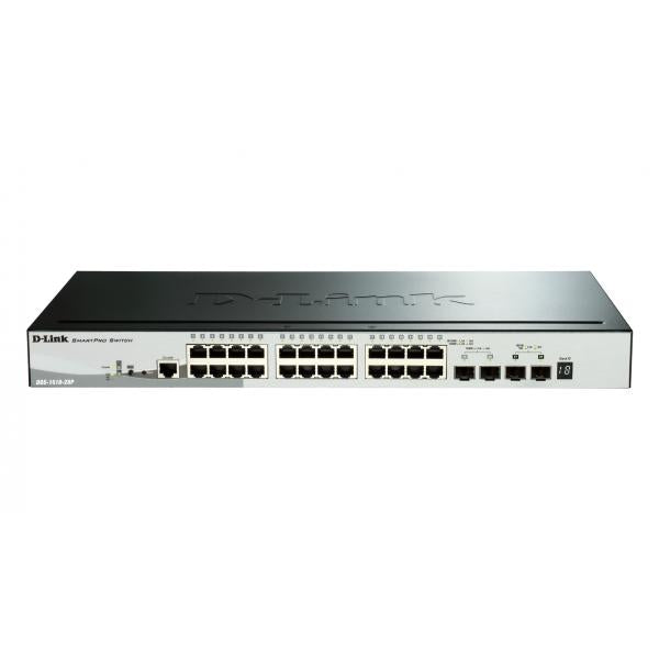 D-Link DGS-1510-28P switch di rete Gestito L3 Gigabit Ethernet (10/100/1000) Supporto Power over Ethernet (PoE) Nero - Disponibile in 6-7 giorni lavorativi