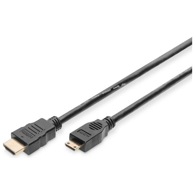 Assmann Electronic AK-330106-030-S Cavo Hdmi 3mt Hdmi Tipo A Hdmi Type C Mini Nero - Disponibile in 3-4 giorni lavorativi