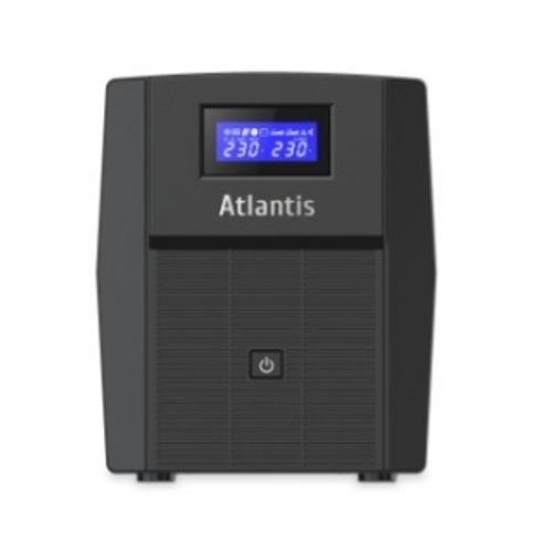 UPS ATLANTIS A03-HP1503 1200VA (720W) Sinewave Line Interactive 2x12V-7Ah Display LCD e LED stato UPS USB-HID 3xIEC 2xSchuko - Disponibile in 3-4 giorni lavorativi