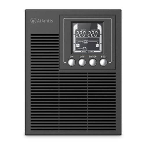 UPS ATLANTIS A03-OP1002XLN Server Online 1000VA (700W) Tower doppia batteria USB/EPO/RS232 1xIEC 2xSchuko LCD - Disponibile in 3-4 giorni lavorativi