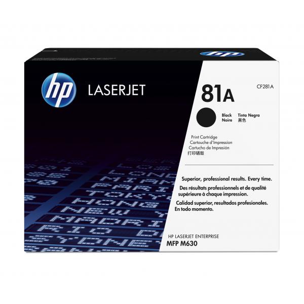 HP 81A TONER NERO PER MFP M630 10.500PG (CF281A) - Disponibile in 3-4 giorni lavorativi Hp