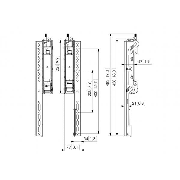 Vogel's PFS 3504 3D sono set di bande di interfaccia regolabili - Disponibile in 6-7 giorni lavorativi