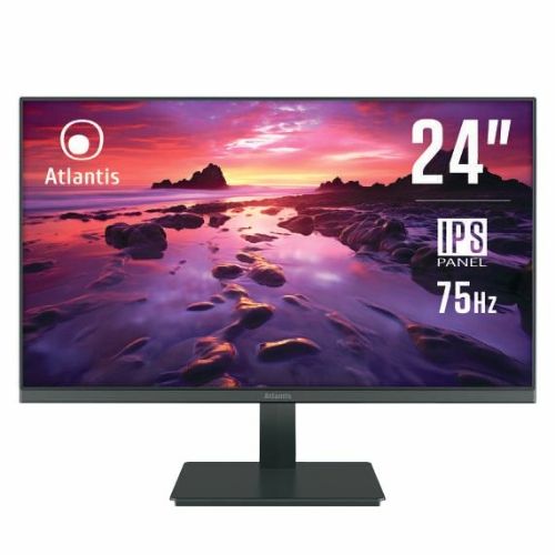 Monitor Nuovo MONITOR ATLANTIS LED 23,8" Wide A05-HE24I-VH IPS 1920x1080 5ms 23510cd/m 1.000:1 VESA VGA HDMI Black - Disponibile in 3-4 giorni lavorativi