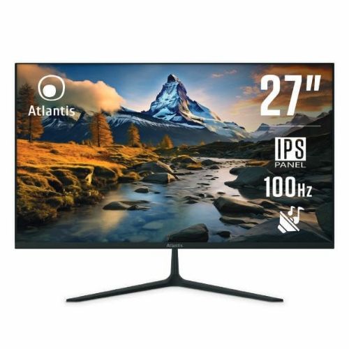 Monitor Nuovo MONITOR ATLANTIS LED 27" Wide A05-HE27IF-VHDM IPS 1920x1080 100HZ 5ms 24010cd/m 1.000:1 VESA MM VGA HDMI DP Black - Disponibile in 3-4 giorni lavorativi